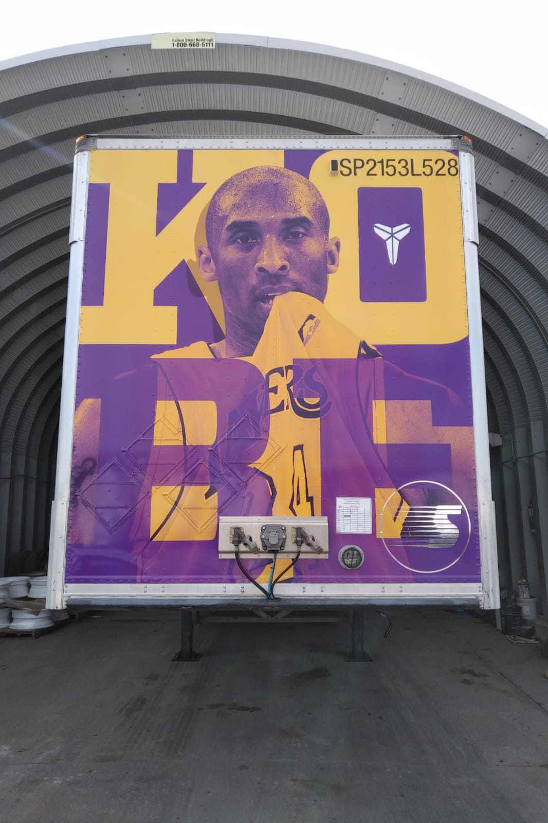 Kobe Bryant's tribute with a truck wrap Turbo Images